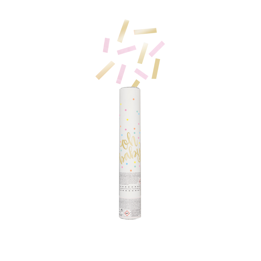 Pink & Gold Confetti Cannon