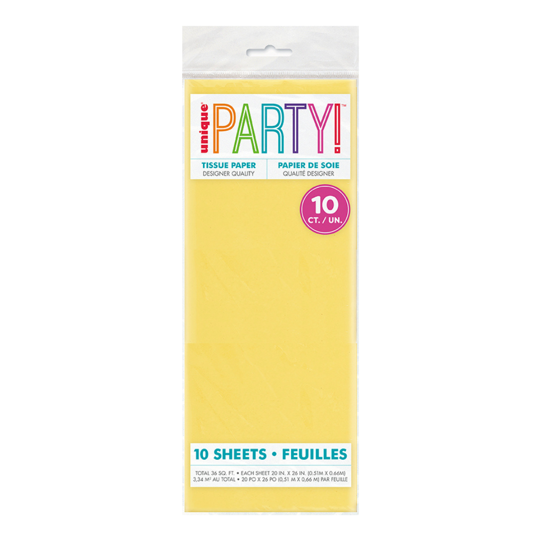 Yellow Tissue Paper, 10 Sheets