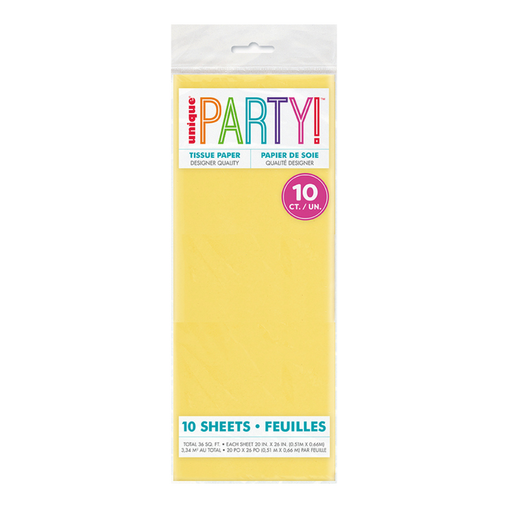 Yellow Tissue Paper, 10 Sheets