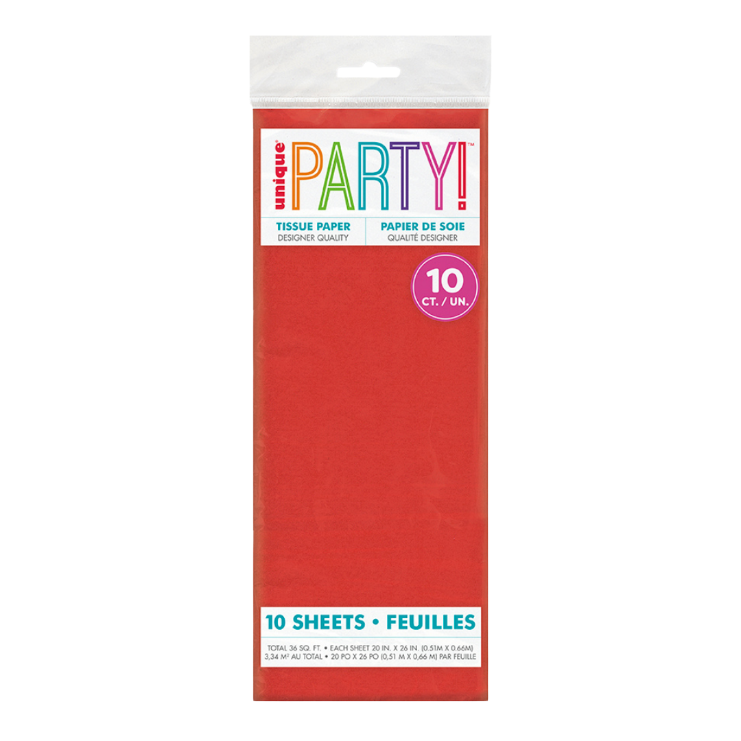 Red Tissue Paper, 10 Sheets