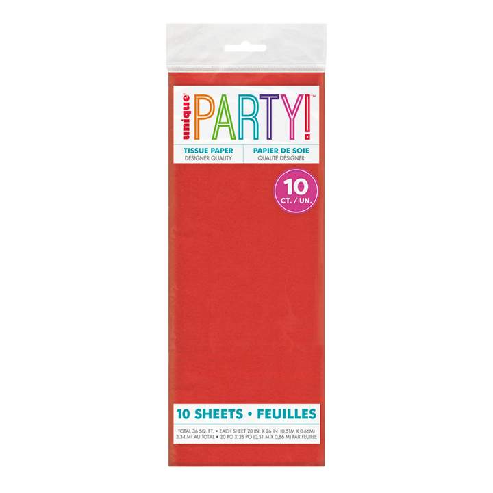 Red Tissue Paper, 10 Sheets