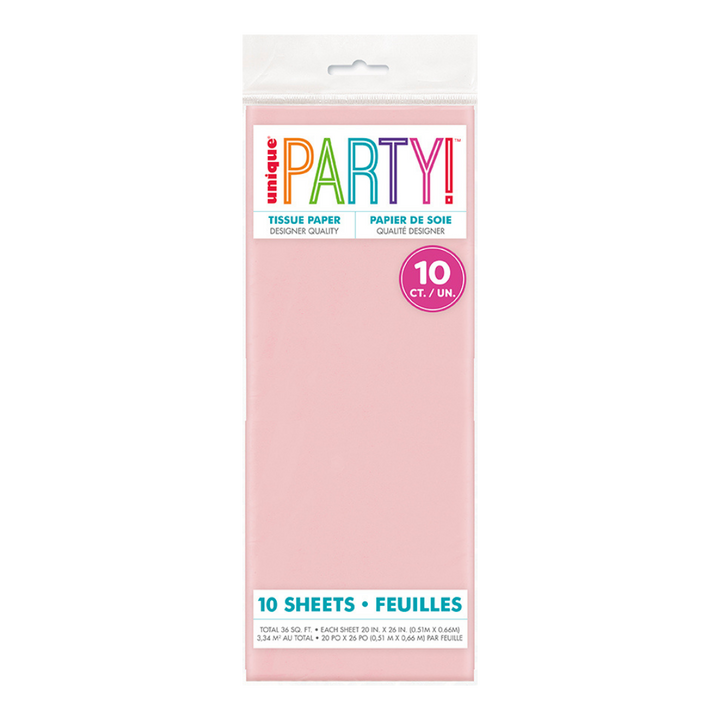 Pastel Pink Tissue Paper, 10 Sheets