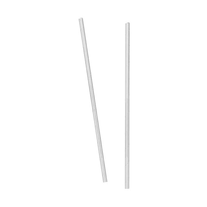 Silver Foil Paper Straws - 10 pk