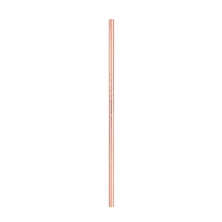 Rose Gold Foil Paper Straws - 10 pk