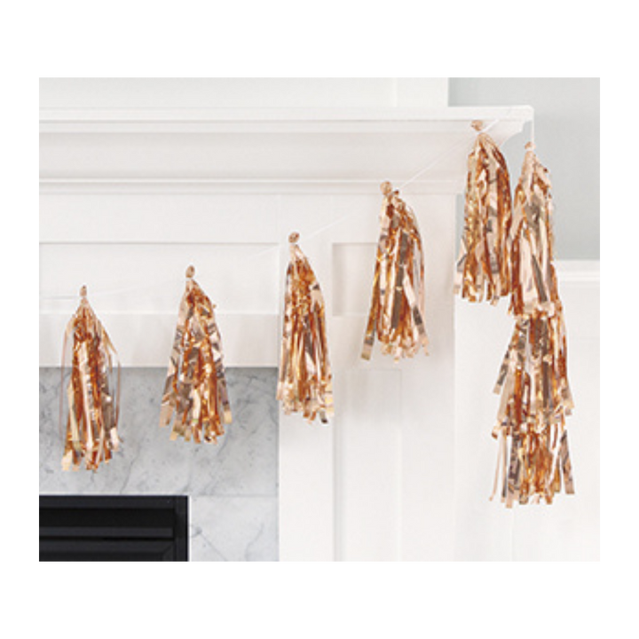Rose Gold Foil Tassel Garland