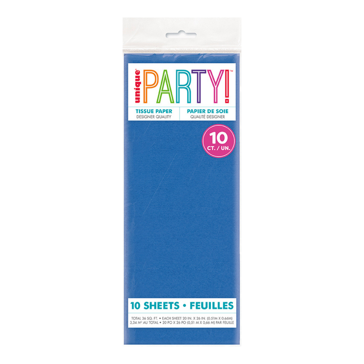 Royal Blue Tissue Paper, 10 Sheets