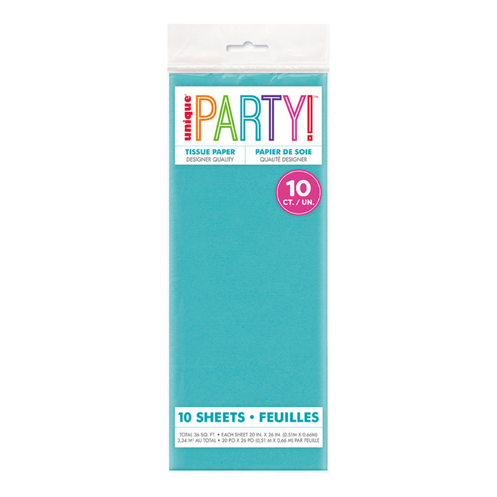 Teal Tissue Paper, 10 Sheets
