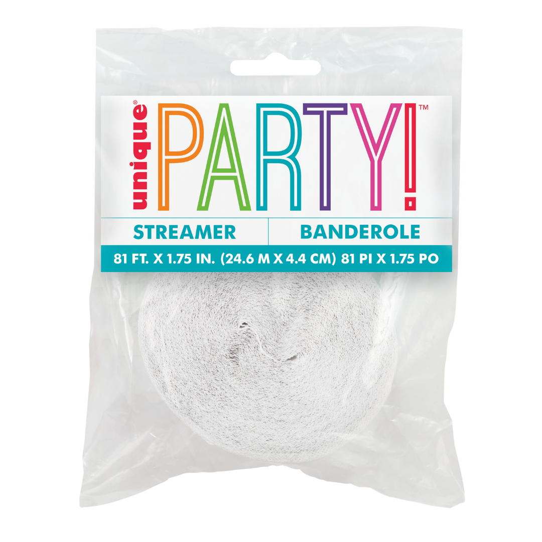 White Crepe Streamers