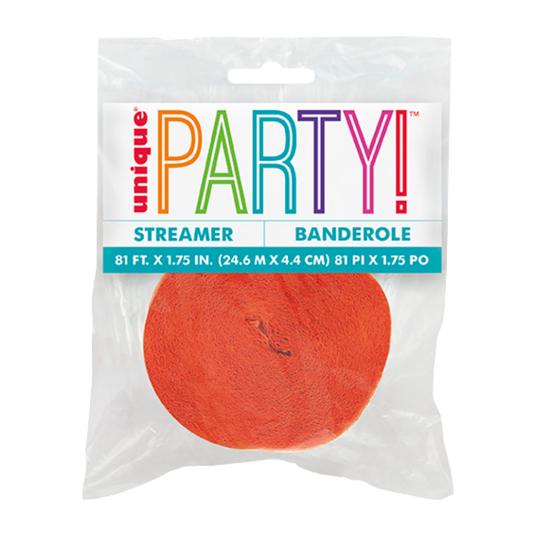 Orange Crepe Streamers