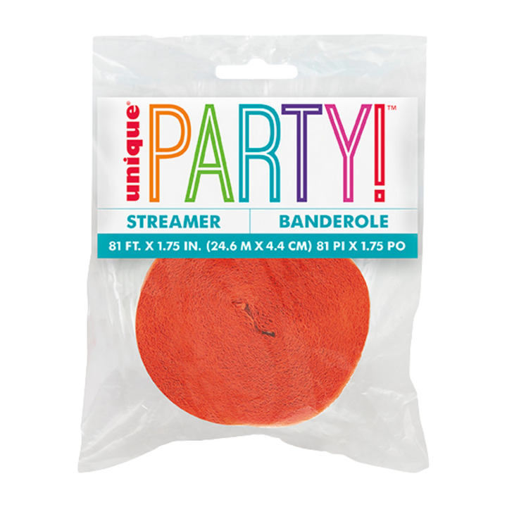 Orange Crepe Streamers
