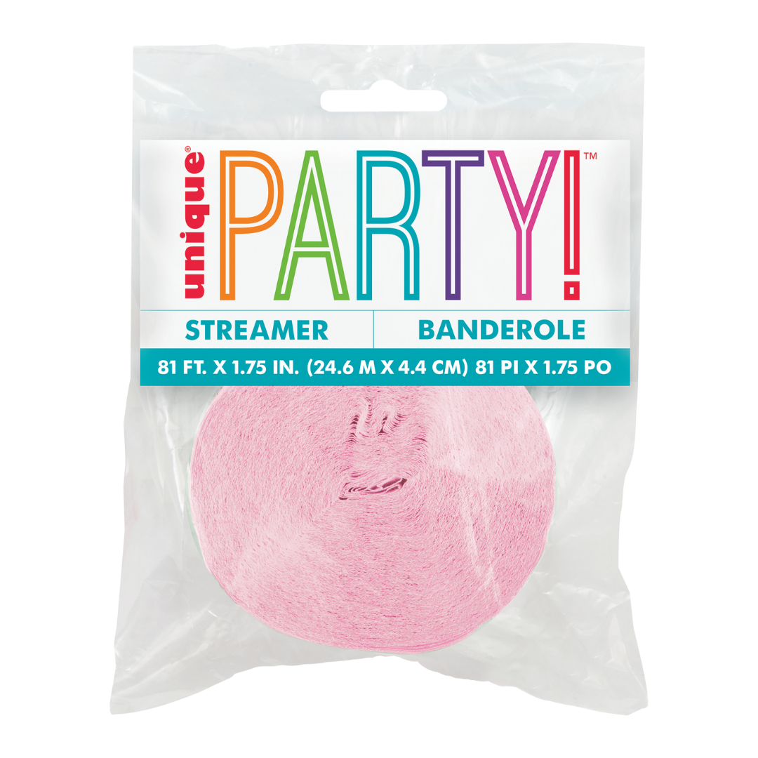 Pastel Pink Crepe Streamers