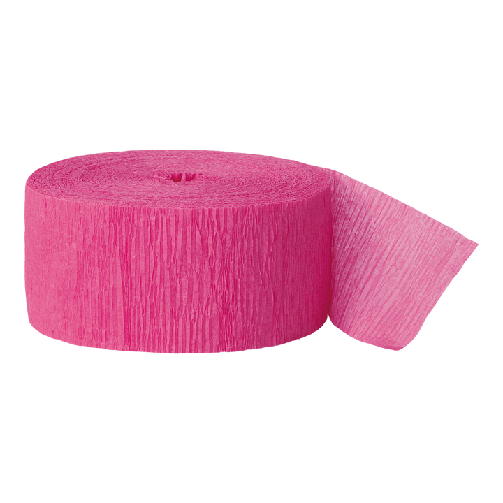 Hot Pink Crepe Streamers