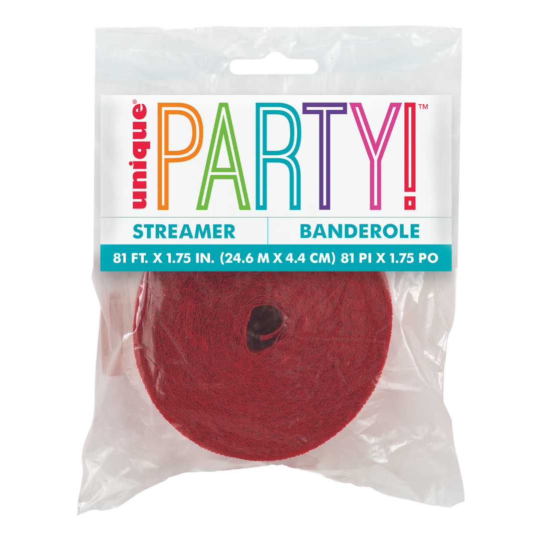 Red Crepe Streamers