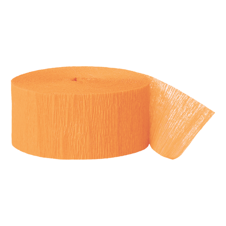 Orange Crepe Streamers