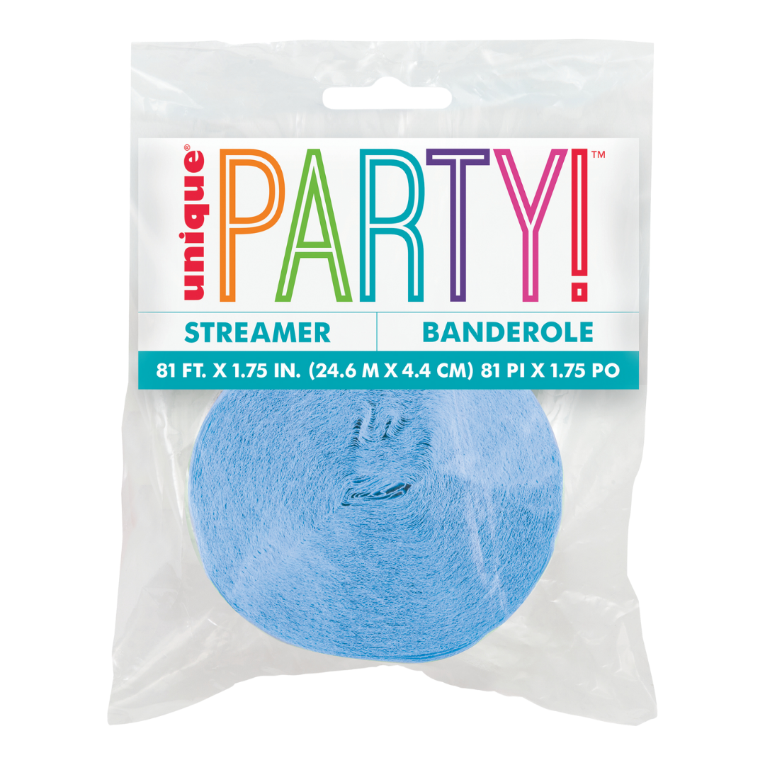 Baby Blue Crepe Streamers