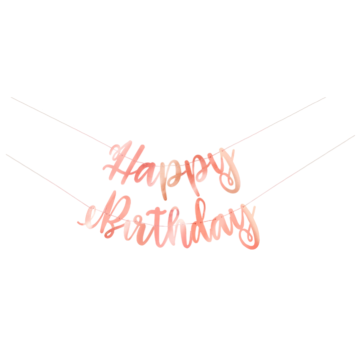 Rose Gold "Happy Birthday" Banner