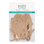 Rose gold happy birthday banner with cursive letters for birthday from Parte Haus party supply store in Bethesda MD