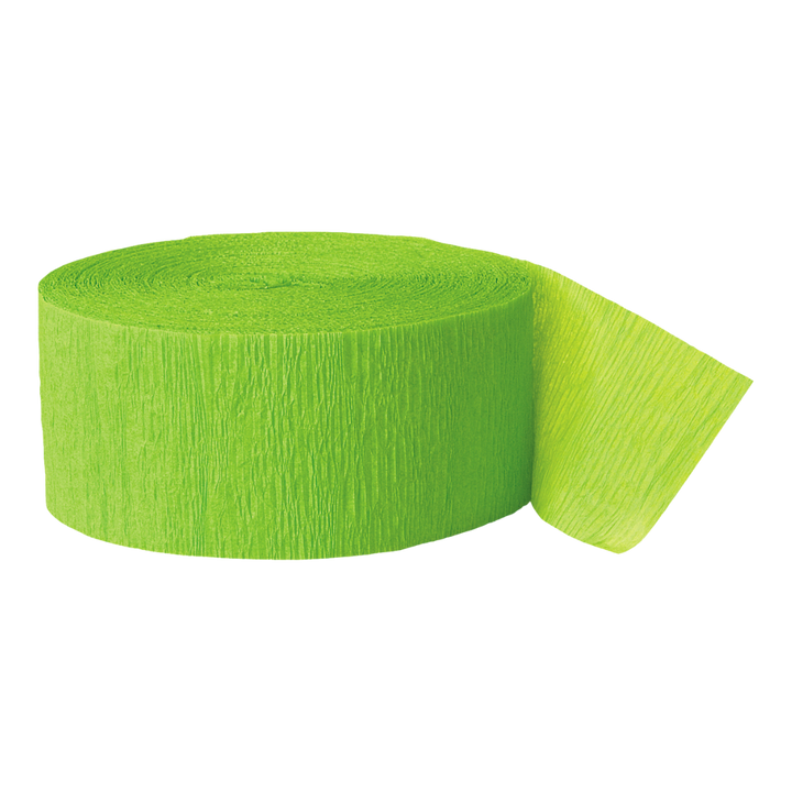 Lime Green Crepe Streamers