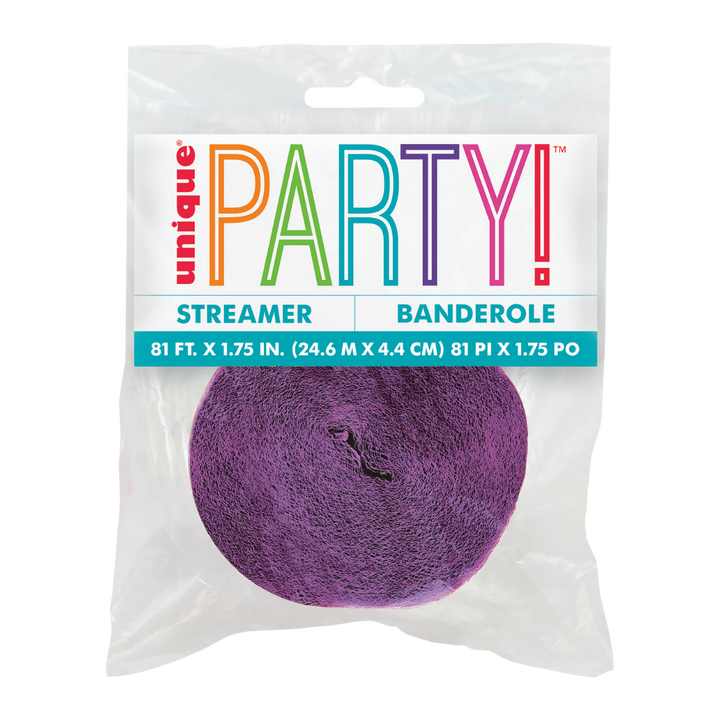 Purple Crepe Streamers