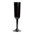 Black plastic champagne flute modern drinkware for celebration from Parte Haus party supply store in Bethesda Maryland