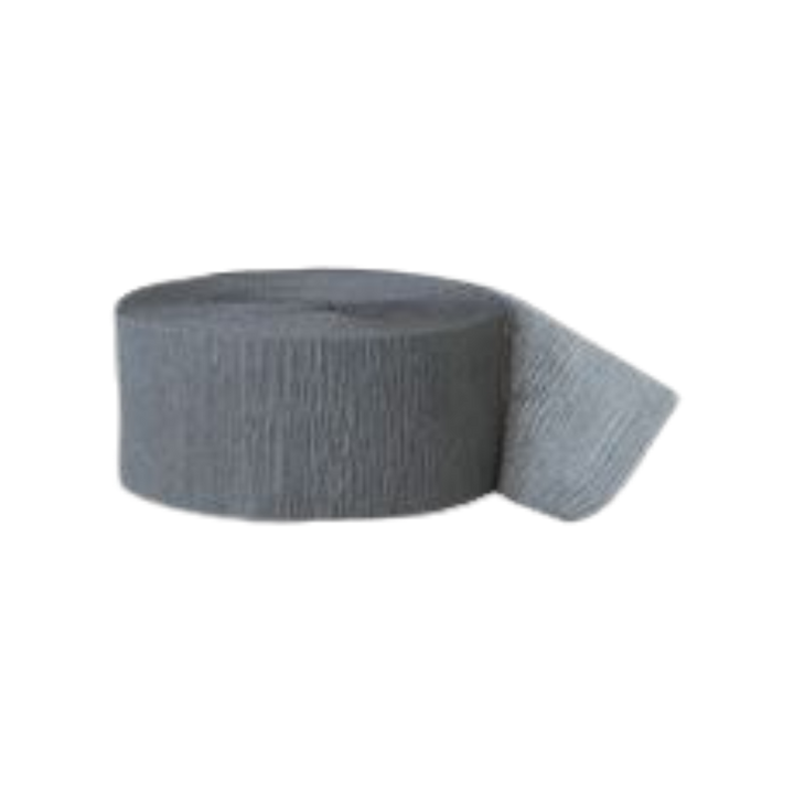 Grey Crepe Streamers
