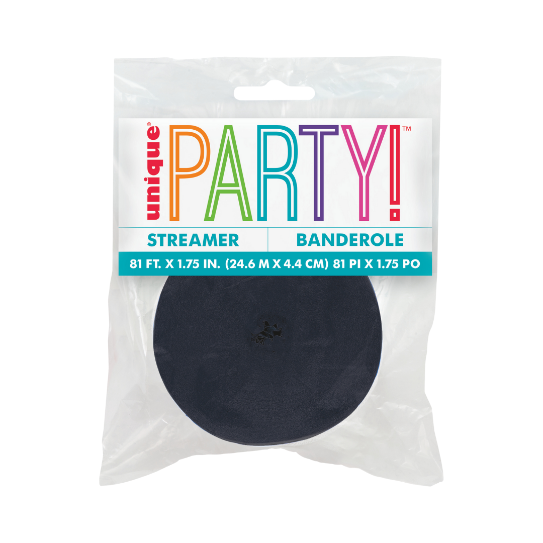 Black Crepe Streamers