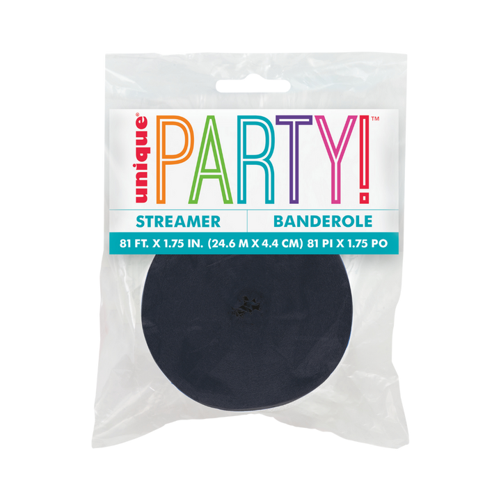 Black Crepe Streamers