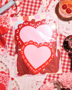 Red with White Hearts and Bows "Happy Valentine's Day" Banner Set