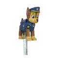 blue and brown dog shaped piñata with police uniform kids birthday from Parte Haus party supply store in Bethesda MD