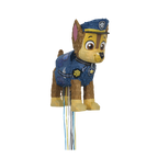 blue and brown dog shaped piñata with police uniform kids birthday from Parte Haus party supply store in Bethesda MD