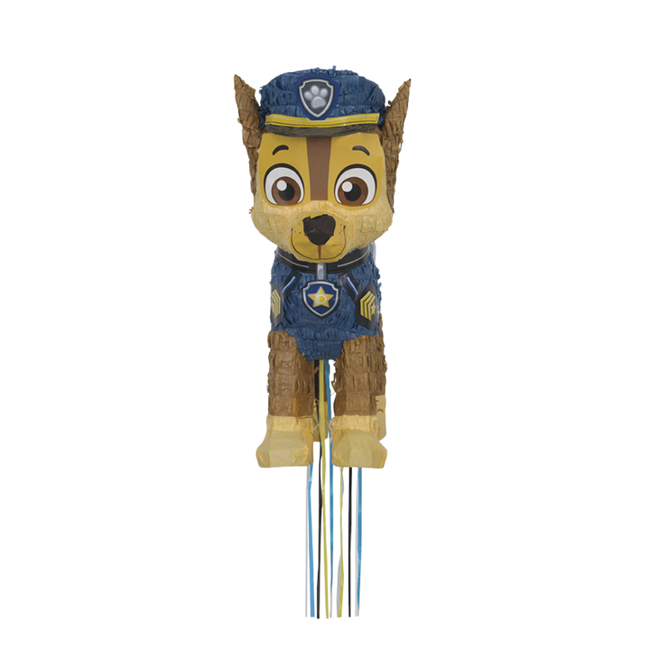 Paw Patrol Chase 3D Pull Piñata - 8" x 15" x 18"