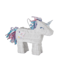 White unicorn piñata with pastel mane and star details birthday theme from Parte Haus party supply store in Bethesda MD
