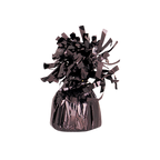 Black foil balloon weight with shiny fringe for celebration from Parte Haus party supply store in Bethesda MD