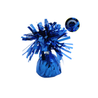 Royal blue foil balloon weight with metallic tassel perfect for birthdays from Parte Haus party supply store in Bethesda MD