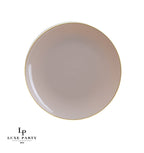 Blush pink plate with gold rim elegant tableware for birthday or wedding from Parte Haus party supply store in Bethesda MD