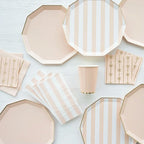 Sweet Peach Cabana Stripe Guest Towels