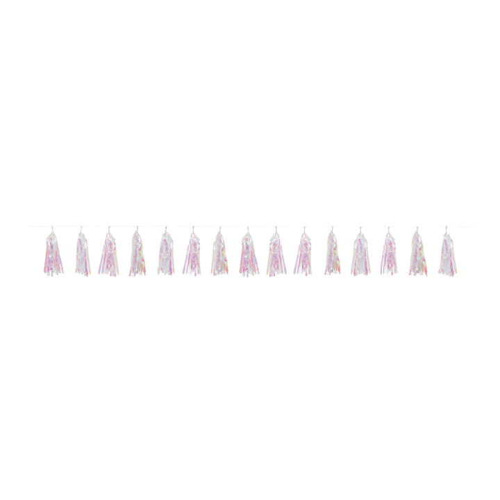 Iridescent Unicorn Birthday Foil Tassel Garland