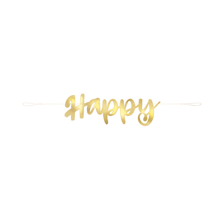 Gold "Happy Anniversary" Banner