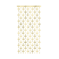Gold graduation hanging backdrop with cap shapes for graduation from Parte Haus party supply store in Bethesda MD.