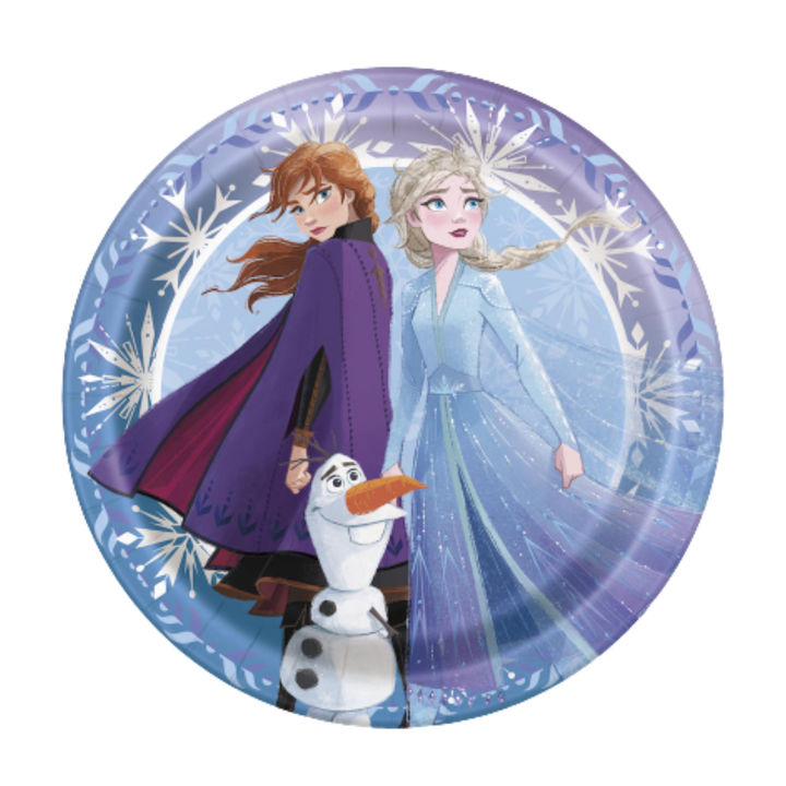 Blue and Purple Frozen Plates - 2 Sizes