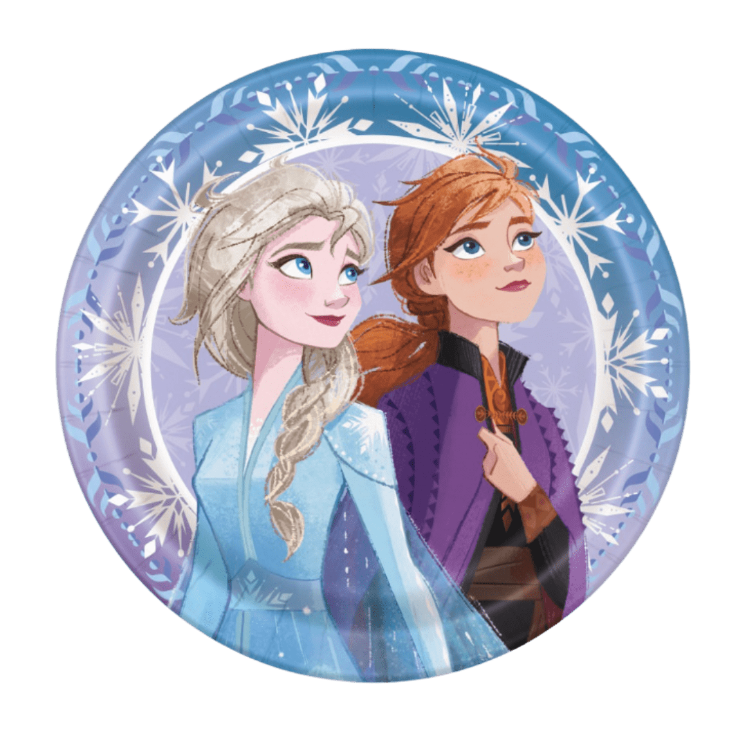 Blue and Purple Frozen Plates - 2 Sizes