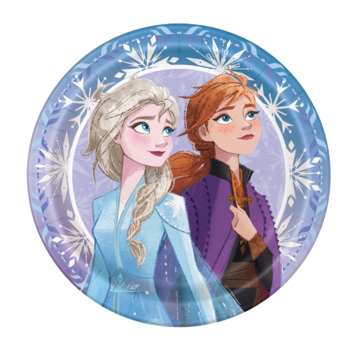 Blue and Purple Frozen Plates - 2 Sizes