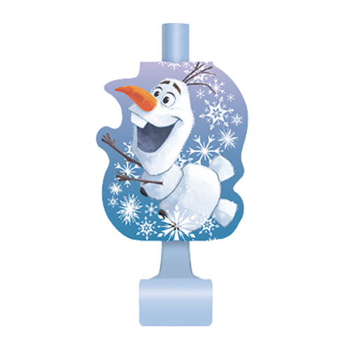 Blue Frozen Olaf blowout with snowflakes for kids birthday from Parte Haus party supply store in Bethesda MD