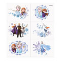 Blue Frozen character stickers featuring Elsa Anna Olaf and Sven winter birthday from Parte Haus party supply store in Bethesda Maryland