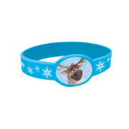 Blue Frozen Sven silicone bracelet with snowflake designs for winter birthday from Parte Haus party supply store in Bethesda MD