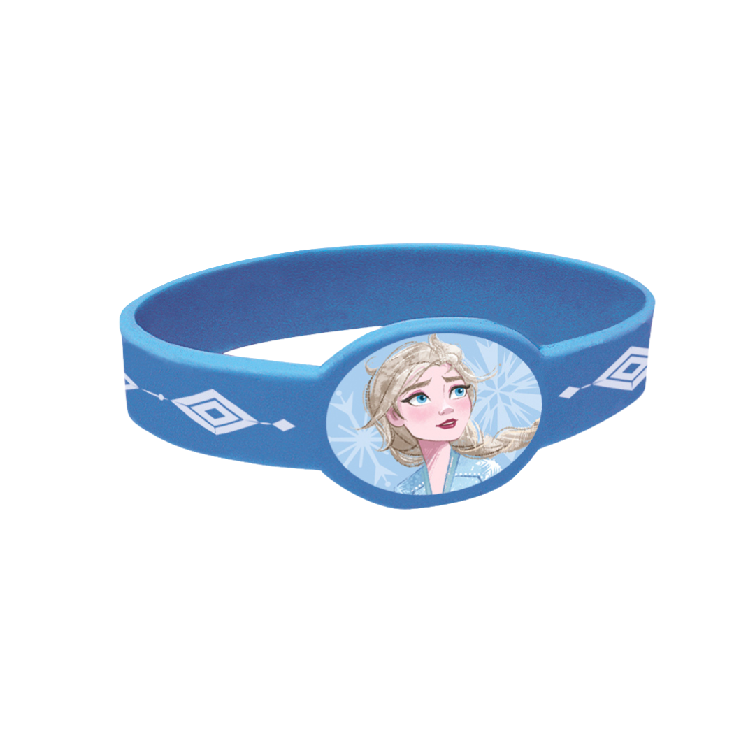 Blue Frozen bracelet with Elsa design for birthday theme from Parte Haus party supply store in Bethesda MD