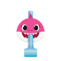 Pink shark noisemaker with cute face for kids birthday from Parte Haus party supply store in Bethesda Maryland