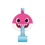 Pink shark noisemaker with cute face for kids birthday from Parte Haus party supply store in Bethesda Maryland