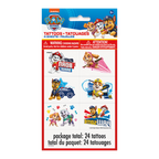 Multicolor Paw Patrol temporary tattoos featuring cartoon pups birthday theme from Parte Haus party supply store in Bethesda MD.