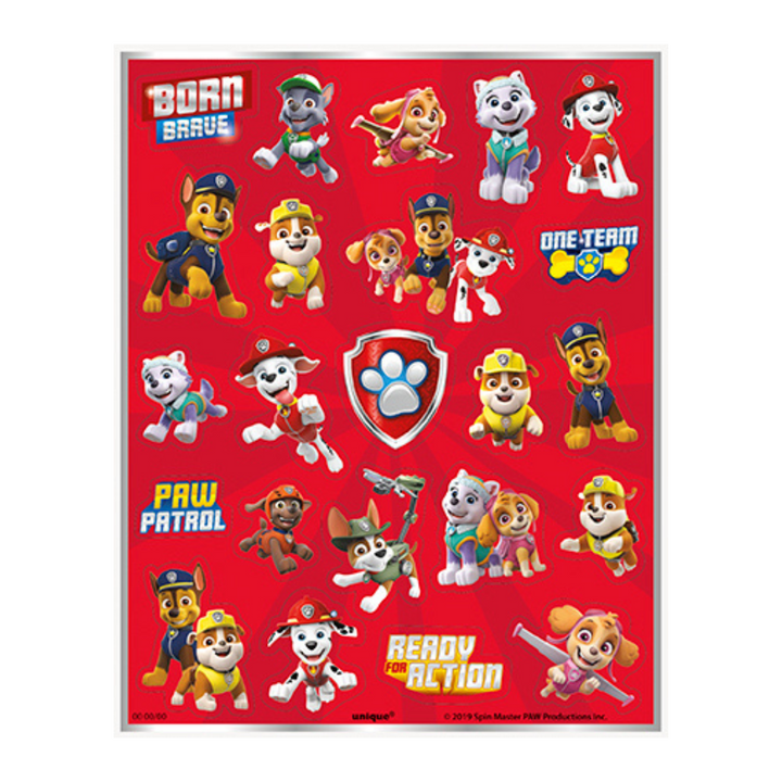 Paw Patrol Sticker Sheets - 80 pcs